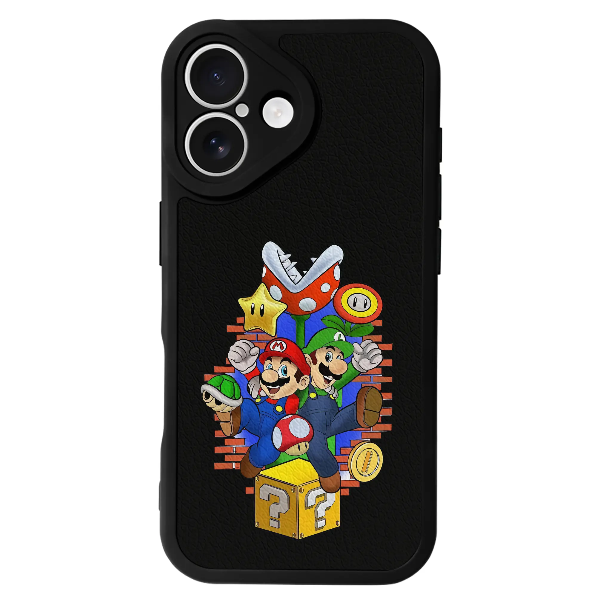 マリオ グッズ ルイージ - IPhone 16シリーズ対応 ・ シリコンスマホケース ・ レザー調 ・ 高精度フィット ・ 耐衝撃 ・ ワイヤレス充電対応 ・ 精密カット